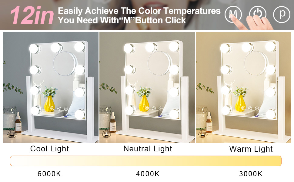  Vanity Mirror With Dimmable Light