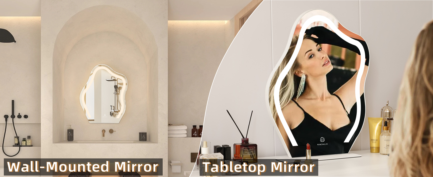 Tabletop mirror and wall-mounted mirror