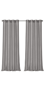 Regal Home Collections 2 Pack Semi Sheer Faux Silk Grommet Curtains