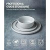 12 Piece Plates and Bowls Set, Speckled Dinnerware Sets for 4, Matte Dish Set, Microwave and Dishwasher Safe, tableware