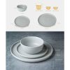 12 Piece Plates and Bowls Set, Speckled Dinnerware Sets for 4, Matte Dish Set, Microwave and Dishwasher Safe, tableware
