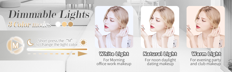 lighted makeup mirror