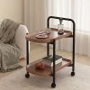 1pc Side Table, Movable Small Coffee Table, Living Room Sofa Side Table, Bedside Household Object, Small Table With Wheels