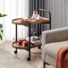 1pc Side Table, Movable Small Coffee Table, Living Room Sofa Side Table, Bedside Household Object, Small Table With Wheels
