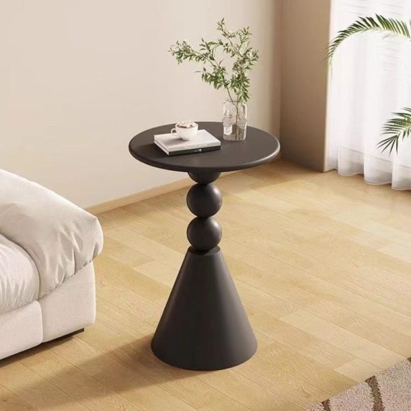 1713604650869-d001db80870b4fd38fe55d2885390f83-goods Cream Metal Coffee Table - Round Uncharged Office and Home Balcony Casual Table