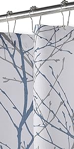 Blue White Shower Curtain