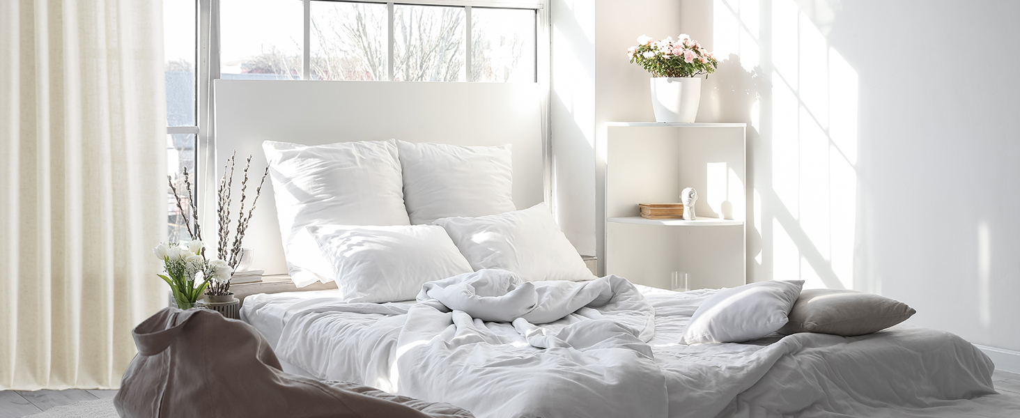 Pinch Pleated Window Curtains Pinch Pleat Back Tab Light Filtering Drapes with Hooks Boho Farmhouse