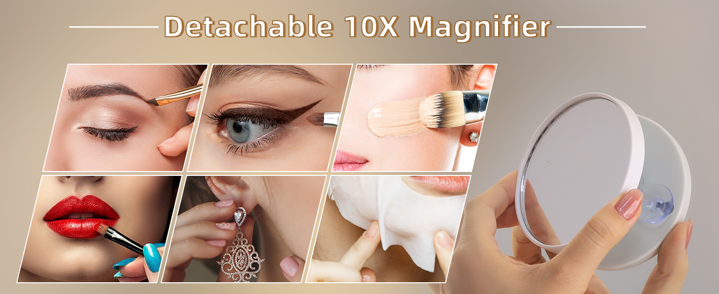 Detachable 10X Magnifier