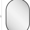 31d5BCIbvsL._AC_UY879 24x36 Black Oval Mirror, Metal Framed Mirror for Wall, Wall-Mounted Bathroom Vanity Mirrors