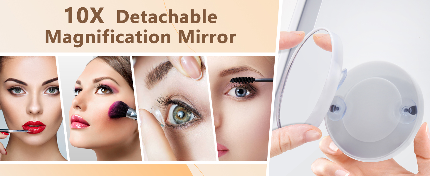 10X detachable magnification mirror