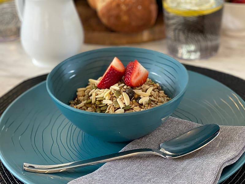 12 PCS Dinnerware set, Organica Azure Blue