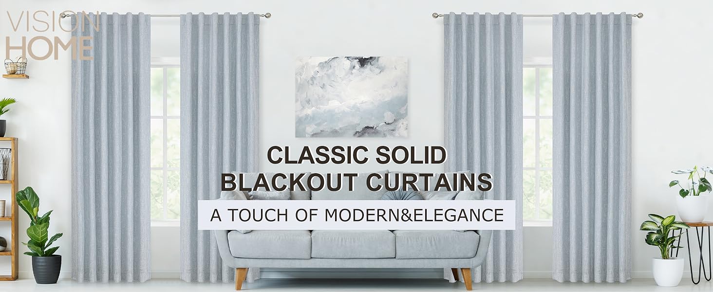 back tab blackout curtains