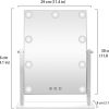 41P9b958fhL._AC_SL1000 Hollywood Vanity Mirror with 9 Dimmable Bulbs Lights, Three Color Lighting Modes, and 5X Magnification, Smart Touch Control, 360°Rotation (White,Gift Box)