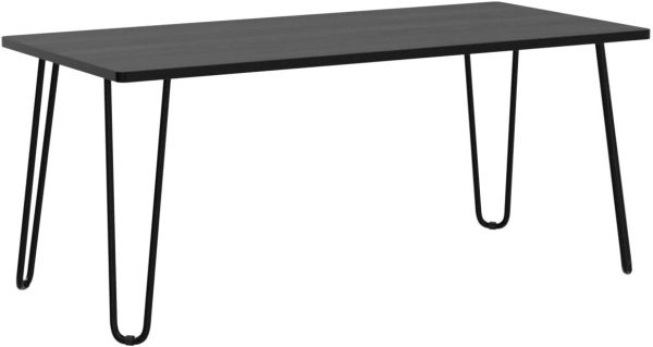 41ZHz8MZFIL._AC_SL1230 Lavish Home Coffee Table with Hairpin Legs - Modern Industrial Style Home Decor - Woodgrain-Look and Steel Accent Living Room Furniture (Black)