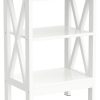 41z2Tk7glYL._AC_SL1230 Nightstand Sofa Side Table with 3-Tier Storage Shelf for Living Room, Bedroom, Stable Steel Frame, Easy Assembly, End, White