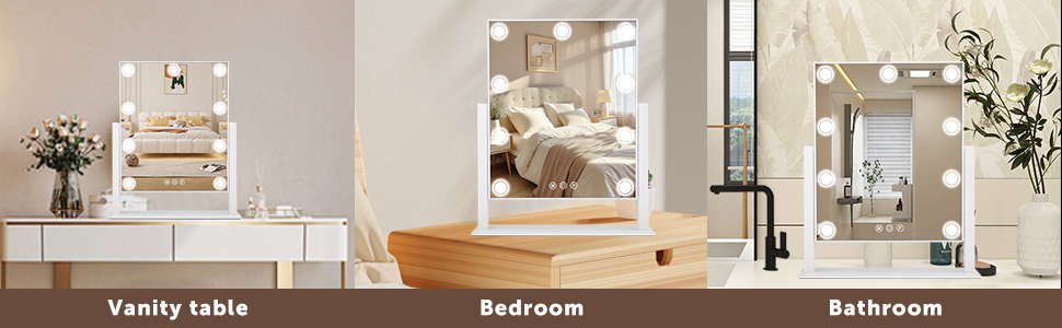 lighted makeup mirror