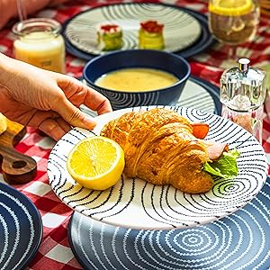 dinnerware planets navy blue plates bowl