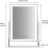 Lighted Makeup Mirror, Hollywood Vanity Mirror with Lights, Three Color Lighting Modes, and 5X Magnification Mirror, Smart Touch Control, 360°Rotation (15.2in. White)