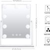 Vanity Mirror with Lights,Lighted Vanity Mirror with 9 Dimmable Bulbs for Dressing Room & Bedroom,3 Color Lighting,Modes Detachable 10x Magnification 360°Ratation(White)