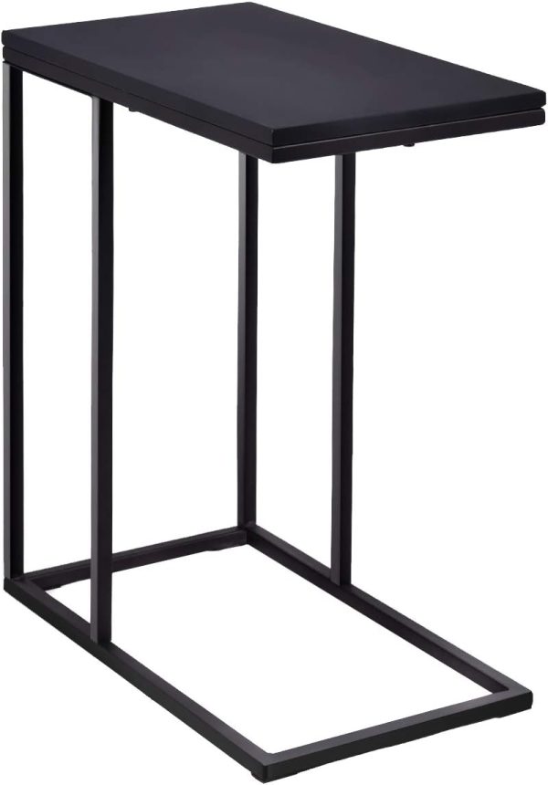 51yaReQ56DL._AC_SL1200 Tangkula Industrial Mobile End Table, Movable Side Table for Coffee Tablet, Rustic C Table with Rolling Casters, Portable Side Table for Couch Bed, Sofa, Living Room Bedroom