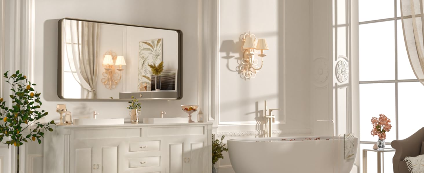 bronze bathroom mirror