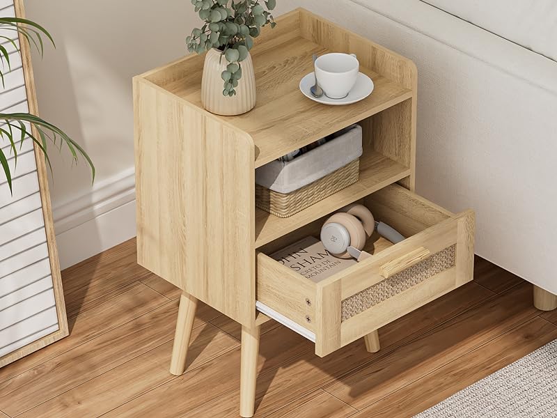 rattan nightstand