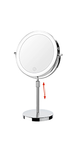 lighted makeup mirror
