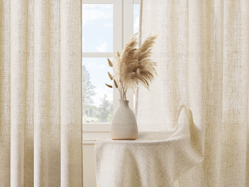 protect privacy linen curtains