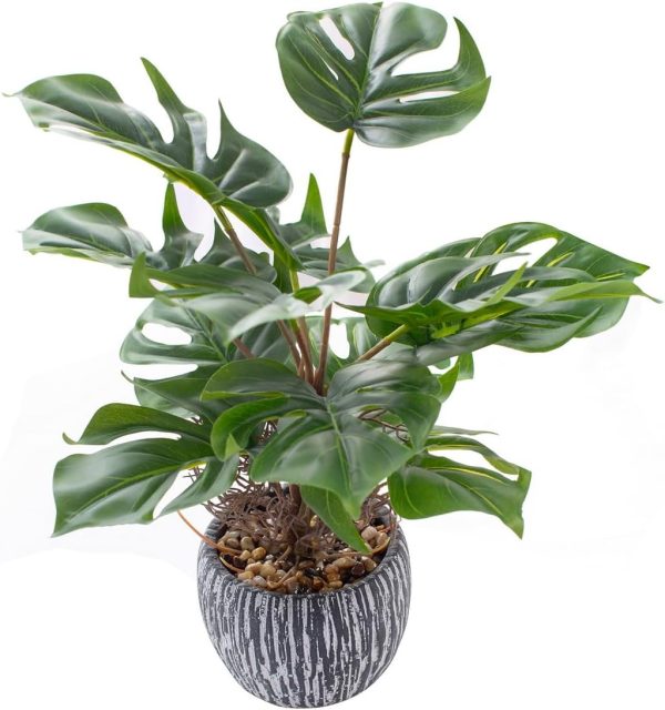 16 inch Artificial Indoor Plants Office Desk Faux Plant Peperomia Leaf Ficus Plant Realistic Small Fake Farmhouse Plants for Home Kitchen Bathroom Bedroom Evergreen Decor