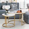 6136143141d8f193c7b1183706a97bcb-1 2pcs/set Modern Style Coffee Table Combination, Living Room Decorative Coffee Table Combination, Modern Simple Bedroom Apartment Bedside Table