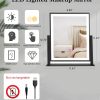 Classic Makeup Mirror with Lights, Lighted Vanity Mirror with Dimmable Light, Smart Control, Memory, Adjustable Warm White/Natural/Daylight, Birthday Wedding Gift, 360°Rotation (13in. Black)