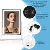 6150ullrlyL._AC_SL1000 Lighted Makeup Mirror, Hollywood Vanity Mirror with Lights, Touch Control 3 Color Lighting Modes for Bedroom, Detachable 10X Magnification Mirror, 360°Rotation (16 in, White)