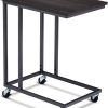 615shNMRjWL._AC_SL1200 Tangkula Industrial Mobile End Table, Movable Side Table for Coffee Tablet, Rustic C Table with Rolling Casters, Portable Side Table for Couch Bed, Sofa, Living Room Bedroom