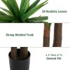 Dracaena Indoor Plant 4ft Tall Faux Plant Indoor Large Fake Plants Potted Yucca Tree Tropical Floor Plant Artificial Silk Palm Trees for Home Office Store Decor Housewarming Gift