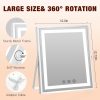 61A-AcDeTSL._AC_SL1500 Hollywood Vanity Mirror with Lights, 10''x12'' Memory Makeup Mirror with 3 Color Modes Tabletop Vanity Lighted Mirror with Smart Touch Control, Gifts for Christmas Housewarming Gifts