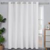 61ADUEUh59L._AC_SL1500 Linen Textured 100% Blackout Curtain 100x96 Inch Extra Wide Patio Sliding Door Curtain Solid Thermal Insulated Room Curtain for Bedroom, Living Room (1 Panel, White)