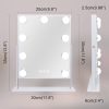 61C0-7wKxFL._AC_SL1500 Vanity Mirror with Lights Hollywood Lighted Makeup Mirror with 9 Dimmable Bulbs & 3 Color Lighting Modes, Detachable 10X Magnification Mirror and 360 Degree Rotation(White)