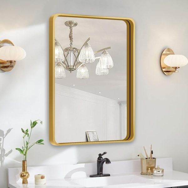61C1FyNMZLL._AC_SL1500 22x30 Inch Black Bathroom Mirror - Metal Frame Rectangle Vanity Mirror for Wall - Ideal for Bathroom, Living Room, Bedroom, and More - Hanging Horizontal or Vertical