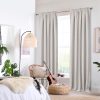 100% Blackout Shield Linen Blackout Curtains 84 Inches Long 2 Panels Set, Blackout Curtains for Bedroom, Thermal Insulated Rod Pocket Window Curtains & Drapes Living Room, 50W X 84L, Beige