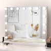 61FfTfUfeNL._AC_SL1280 Hollywood Vanity Mirror with 9 Dimmable Bulbs Lights, Three Color Lighting Modes, and 5X Magnification, Smart Touch Control, 360°Rotation (White,Gift Box)