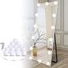 61FrclFXQ3L._AC_SL1500 Hollywood Style Led Vanity Mirror Lights Kit - Vanity Lights Have 10 Dimmable Light Bulbs for Makeup Dressing Table and Power Supply Plug in Lighting Fixture Strip, White (No Mirror Included)