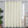 61Fu1pI8goL._AC_SL1500 Linen Textured 100% Blackout Curtain 100x96 Inch Extra Wide Patio Sliding Door Curtain Solid Thermal Insulated Room Curtain for Bedroom, Living Room (1 Panel, White)