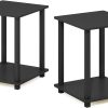 61JkiAh3EmL._AC_SL1500 Simplistic Set of 2 End Table, Espresso/Black