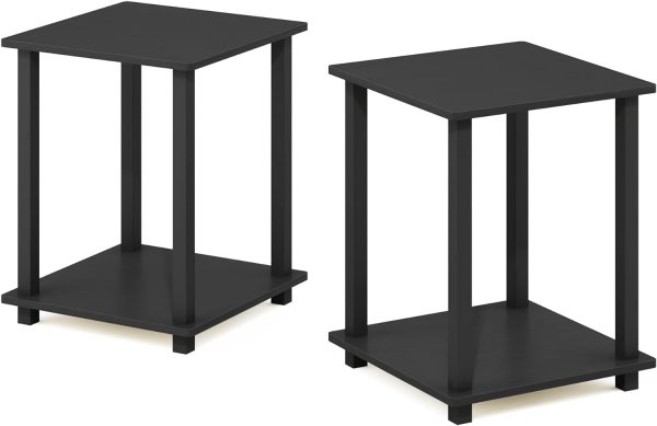 61JkiAh3EmL._AC_SL1500 Simplistic Set of 2 End Table, Espresso/Black