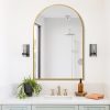 61L10oRsFBL._AC_SL1500 Arched Wall Mirror 20x30 Inch, Black Arch-top Bathroom Vanity Wall Mounted Mirror, Bedroom Modern Black Metal Framed Mirror