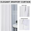 61MHAI58j4L._AC_SL1500 Linen Textured 100% Blackout Curtain 100x96 Inch Extra Wide Patio Sliding Door Curtain Solid Thermal Insulated Room Curtain for Bedroom, Living Room (1 Panel, White)