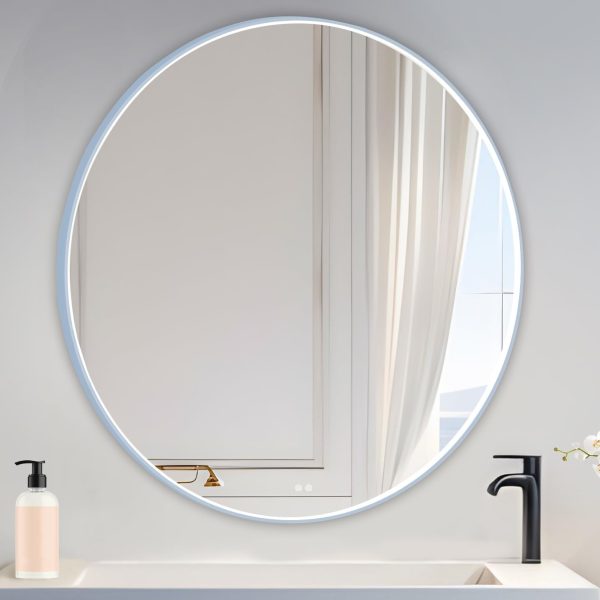 Hollywood Bathroom Mirror 12"*16", Framed Lighted Bathroom Vanity Mirror, Wall Mounted, Dimmable LED Mirror for Bathroom,Gold