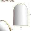 61VZmBMaCCL._AC_SL1500 Arched Wall Mirror for Bathroom,Mirrors for Wall,24''x36'',Vanity Mirror for Bedroom Dresser, Entryway, Living Room, Metal Frame (36''x24'',Gold)