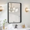 61XqZEm0gCL._AC_SL1500 22x30 Inch Black Bathroom Mirror - Metal Frame Rectangle Vanity Mirror for Wall - Ideal for Bathroom, Living Room, Bedroom, and More - Hanging Horizontal or Vertical