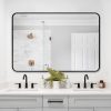 61Z6jxJBVYL._AC_SL1500 Arched Wall Mirror 20x30 Inch, Black Arch-top Bathroom Vanity Wall Mounted Mirror, Bedroom Modern Black Metal Framed Mirror